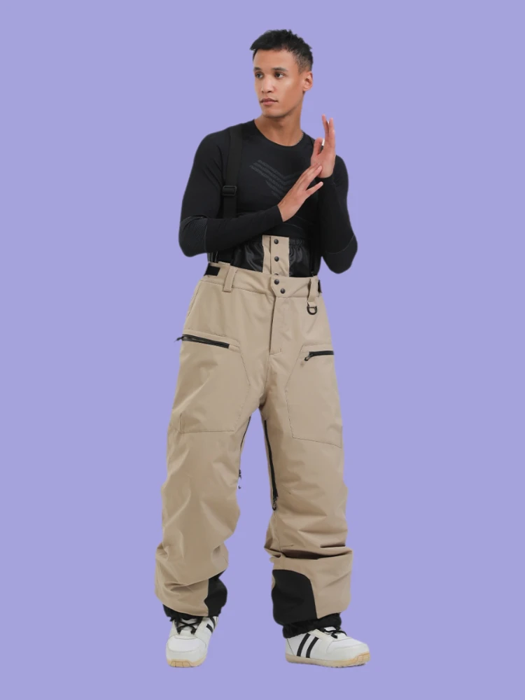 

New Fashion Ski Pants Outdoor Sport Mountain Waterproof Men Women Snowboard Overalls Suspender Snowpants Warmth -40 degre