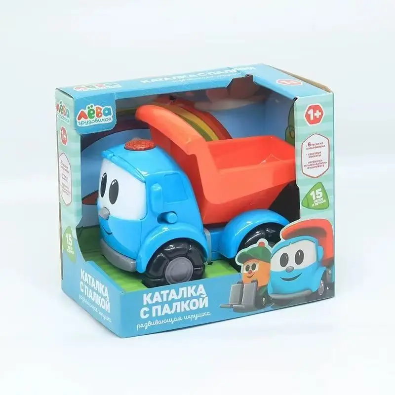 Early Learning Small Car Blue Mini Toys FarmerBlue Tractor Car Model Early Learning Pull Wire CarModel Kids