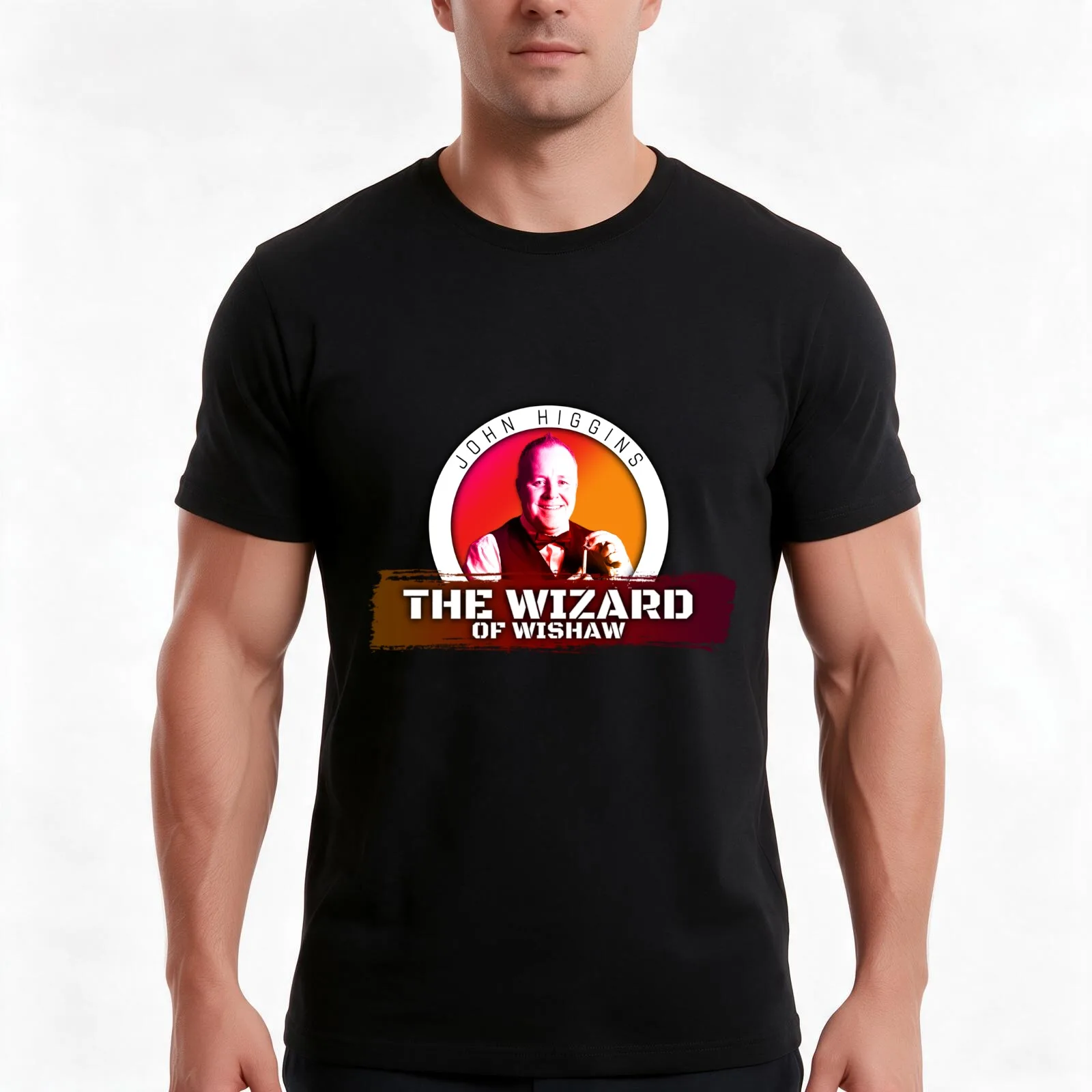 Snooker - John Higgins The Wizard of Wishaw T-Shirt, Summer Casual Cotton Tee, Oversized Streetwear Tops, Vintage Graphic Print