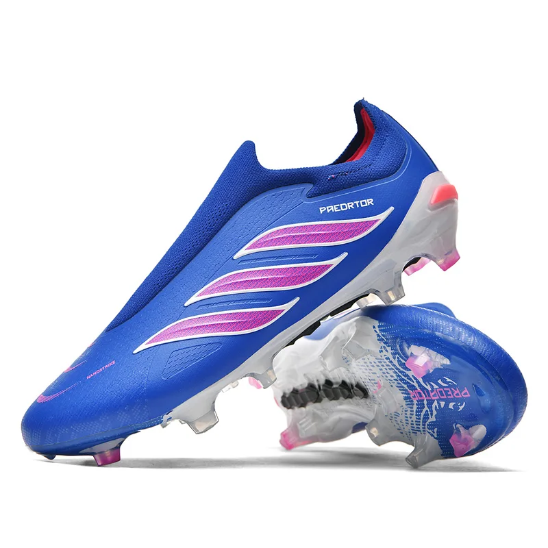 

Новые мужские футбольные бутсы без кружева, тренировочные нескользящие футбольные бутсы для газона, футбольные бутсы TF/FG Chuteira Campo для мужчин 35-45