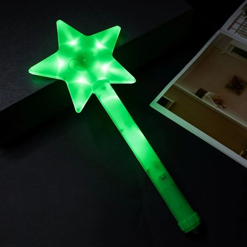 Light Up Bacchetta giocattolo LED 3 modalità luce Bastoncini lampeggianti a forma stella 15UB
