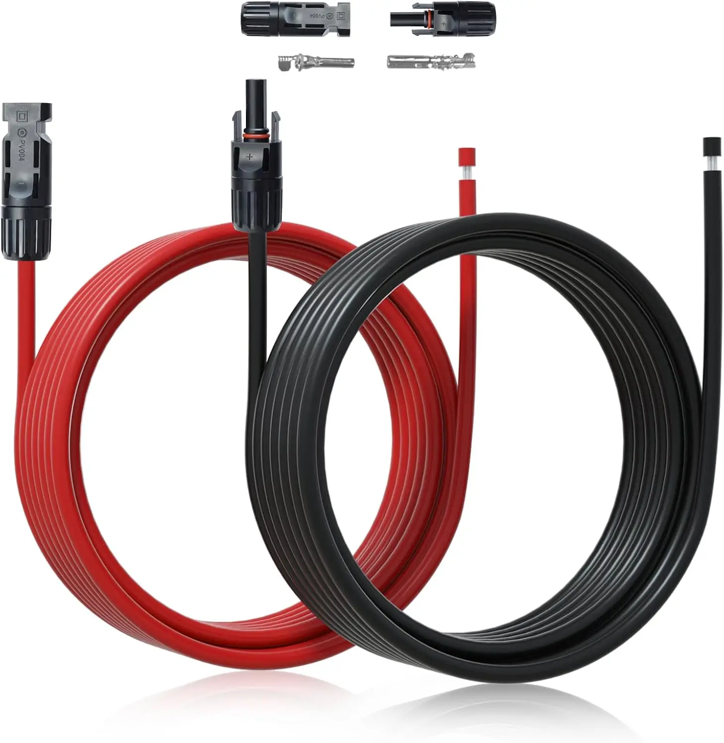 JMUYTOP 16FT/5M Solar Panel Extension Cable 10AWG 6mm2 For Jakery/Renogy/Anker/EF ECOFLOW/ BougeRV Photovoltaic solar charger