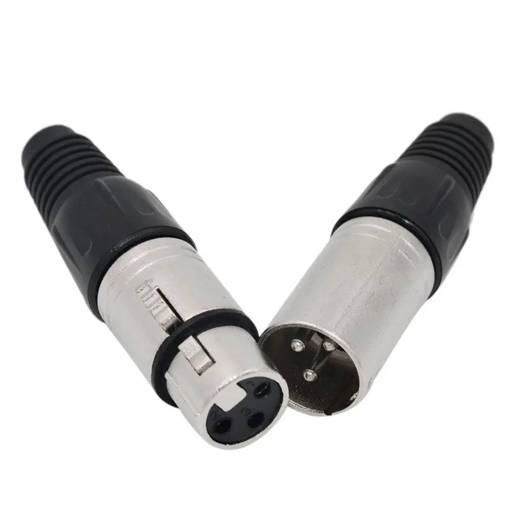 جديد 3C-10 قطعة 3 دبوس XLR لحام نوع موصل 5 ذكر + 5 أنثى كابل توصيل موصل ميكروفون مقبس الصوت