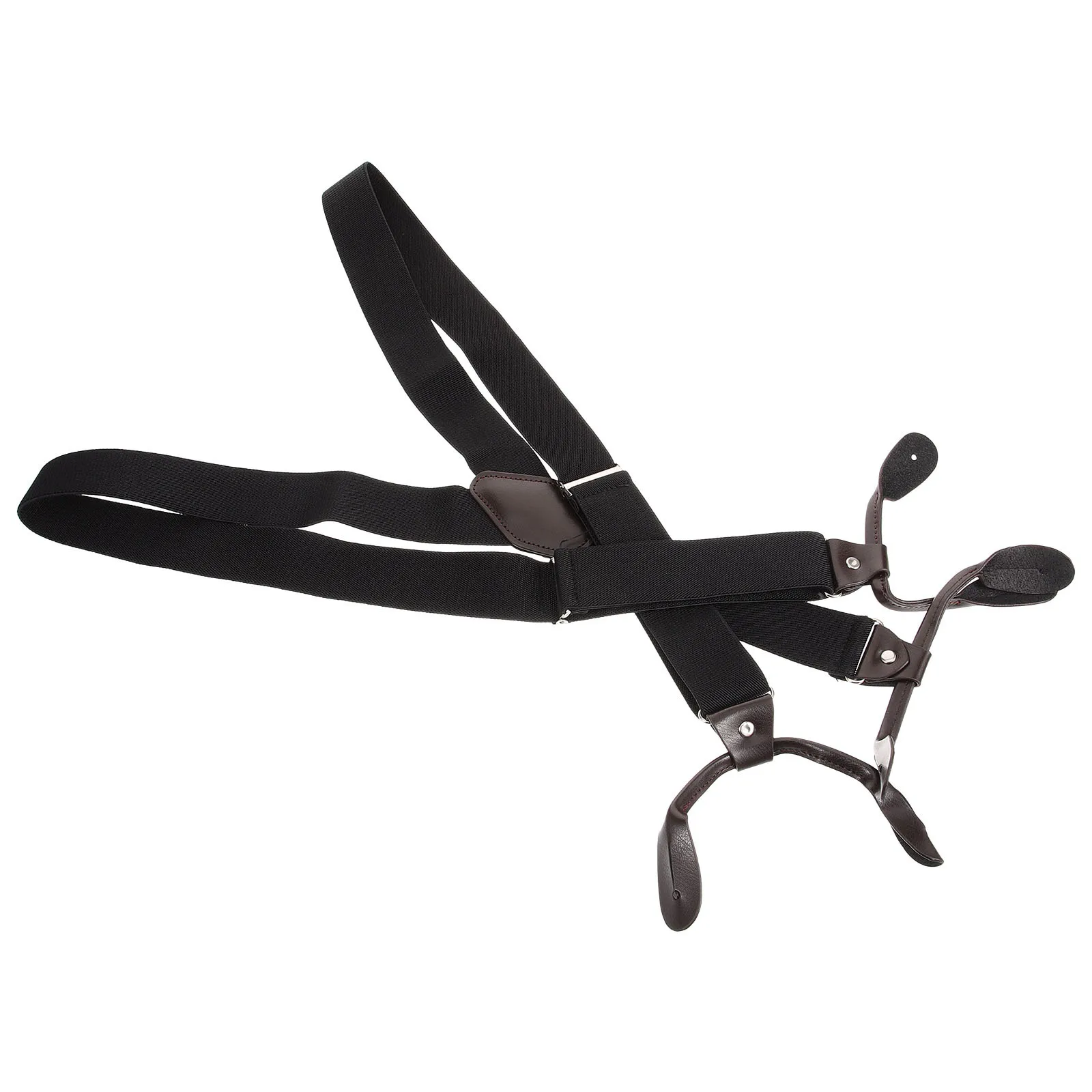 رجل أسود قابل للتعديل البوليستر الحمالات للسراويل الجينز حفل زفاف الأقواس الرجال دعوى لباس غير رسمي الحمالات للرجال #4