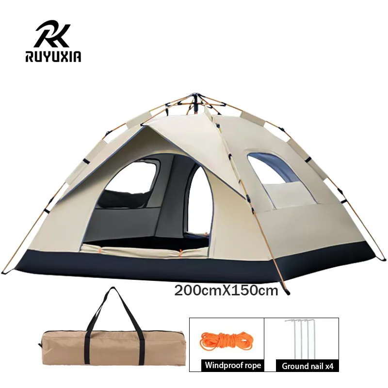 2-3 Persons Camping Tent Lightweight Outdoor Backpacking Tent with Rain Fly for Family Camping Hiking Beach Fishing Tent RUYUXIA