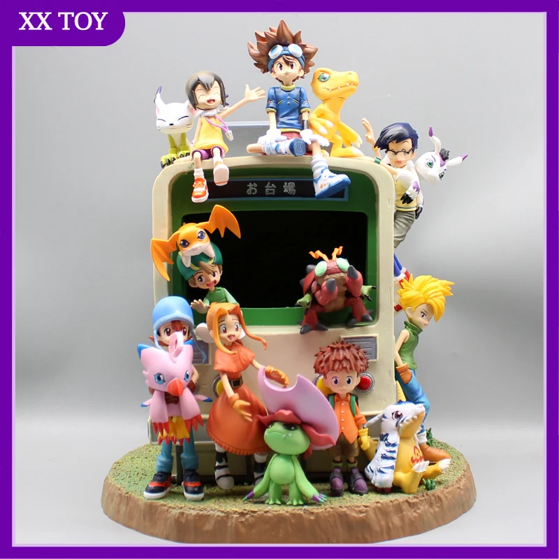 New Digimon Adventure Anime Figure Family Portraits Pvc Model Desktop Decoration Collection Statue Toys Children Halloween Gift