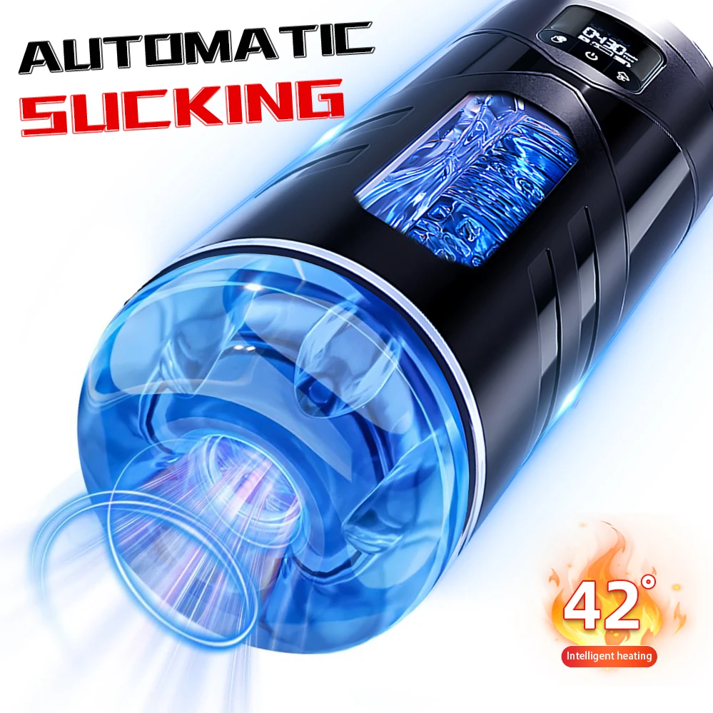 Automatic Male Masturbator Cup Sucking Vibration Blowjob Masturbation Real Heated Vagina Pocket Adults Sex Machines Toys For Man