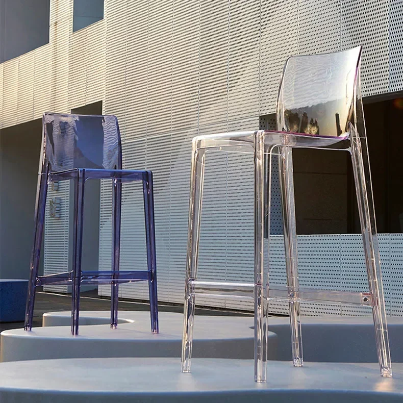 Acrylic transparent bar chair Internet celebrity home high stool, modern simple high chair, Nordic style plastic crystal