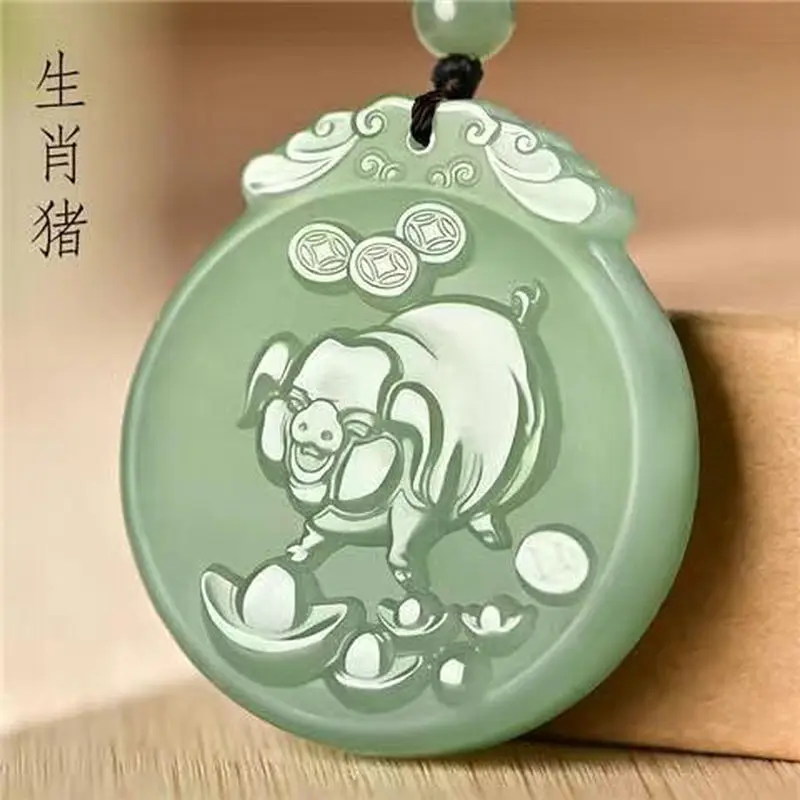[ Jade] Xinjiang Hetian Green JadeAfghan JadeTwelve Animal PendantsJade Charms Zodiac Signs