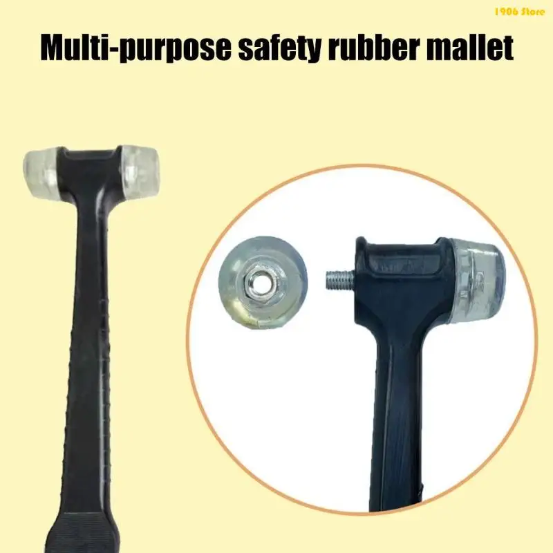 

U1JB Ergonomic Rubber Hammer Mallets Plastic Scraper For Comfortable Long Terms Use