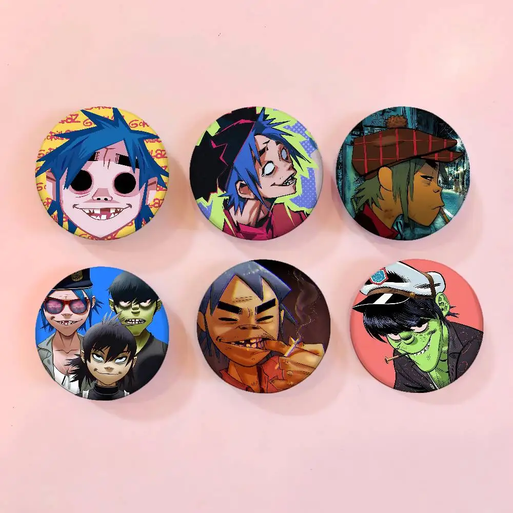 Cartoon Virtual Band Gorillaz Badges Tinplate Soft Button Pin Brooch Metal Badge Custom Jewelry Accessories Hat Bag Lapel