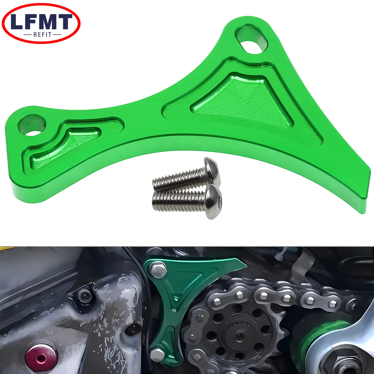 

For Kawasaki KX 250F KX 450F CNC Guard Cover Chain Sprocket Cover Case Saver Engine Protector KXF250 2004-2016 KXF450 2006-2015