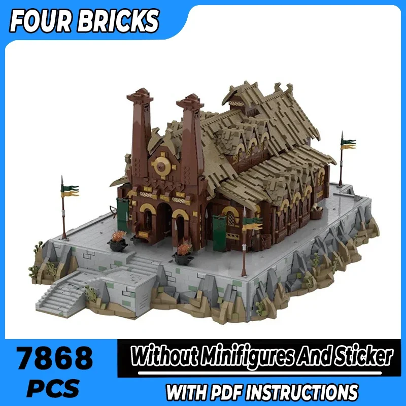 Rings Movie Scene Model Moc Building Bricks UCS Golden Hall Technology Modular Blocks Gifts Christmas Toys DIY Sets Assembly