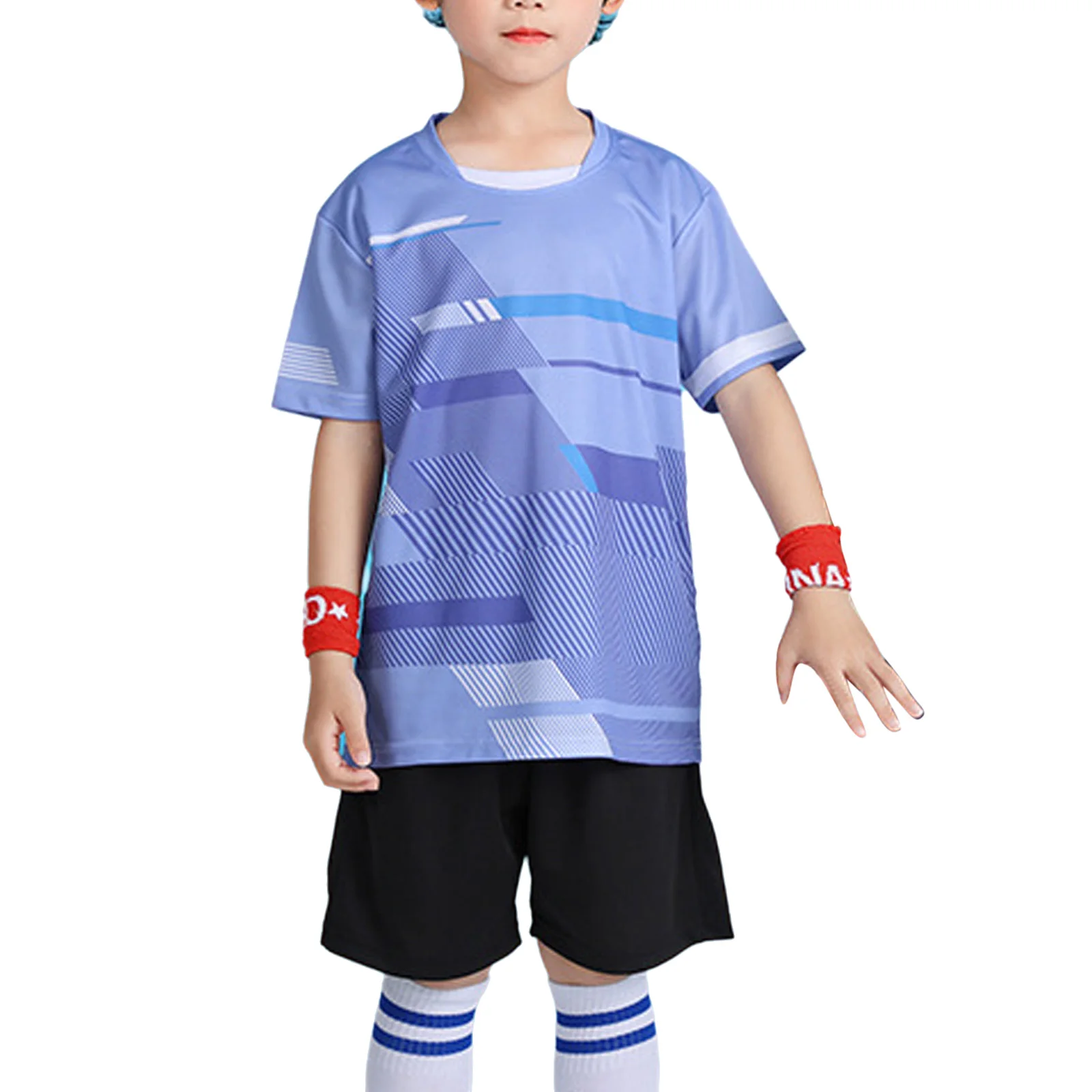 Детская футбольная форма для мальчиков, тренировочный костюм для футбола, бадминтона, стильная футболка с короткими рукавами + шорты, спортивная одежда из 2 предметов
