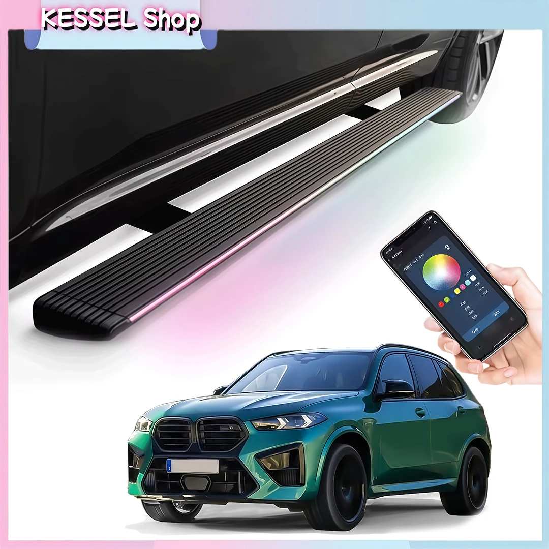 

Deployable Power Side Step with LED Light Electric Running Boards fits for BMW X6 2020-2024 2025 Truck Steps