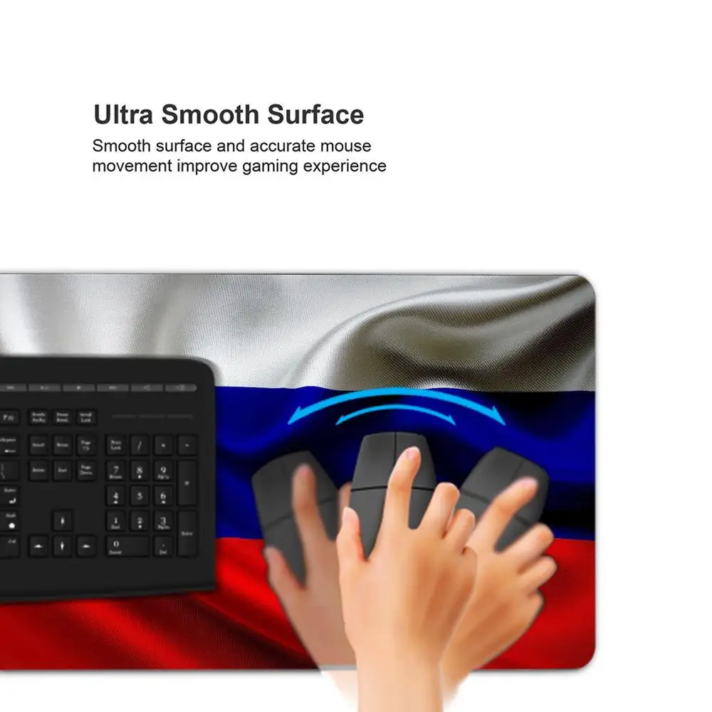 Bendera Rusia Mouse Pad Komputer Besar Mousepad Kantor 1000X500Mm XXL Pc Gamer Non-slip Karet Keyboard Deskmat