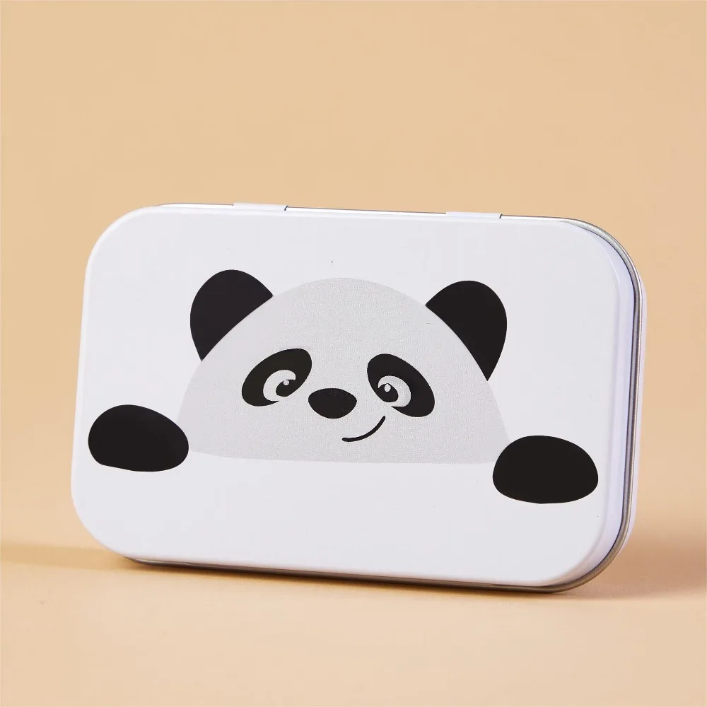 New Iron Photo Storage Box Cute Dustproof Tinplate Box 95*60*20mm with Cover Jewelry Storage Organizer Small Stationery