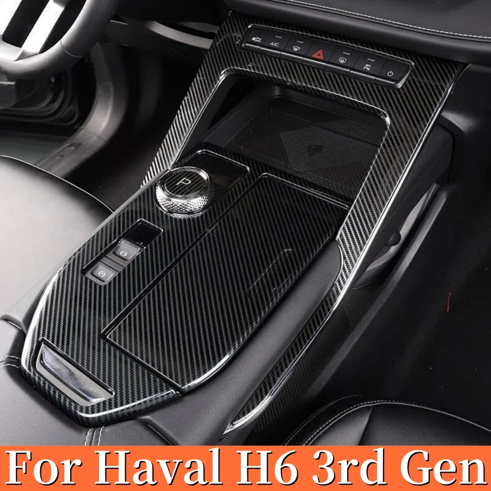 For Haval H6 3rd Gen 2021 2022 2023 2024 HEV PHEV Stainless Car Gear Shift Box Panel Cover Case Trim Frame Stickers Accessories