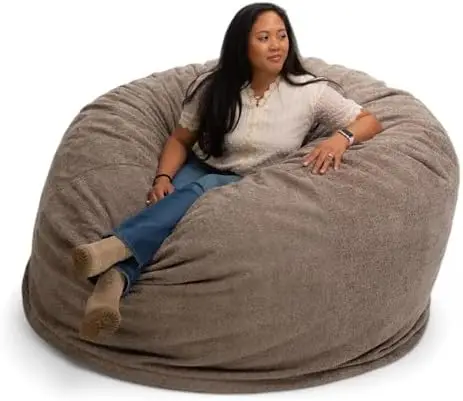 5ft Oversize Bean Bag Chair for Adults, Comfy Lounge Sofa Couch