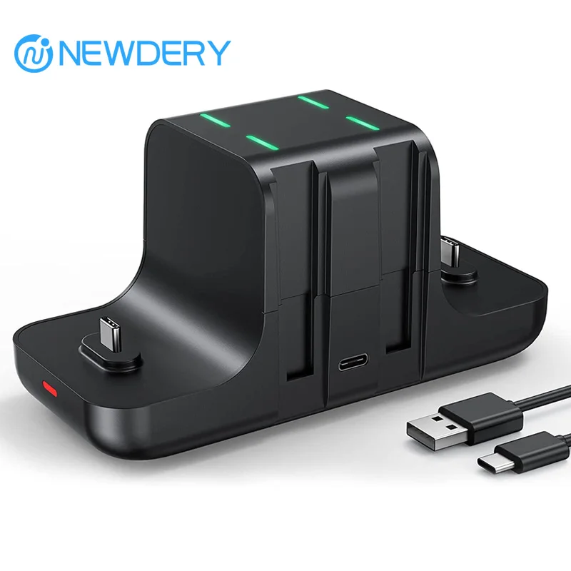 NEWDERY  6in1 Controller Charger Dock for Nintendo Switch Pro Controller Joy con Fast Charging Dock Station for Switch OLED/Lite