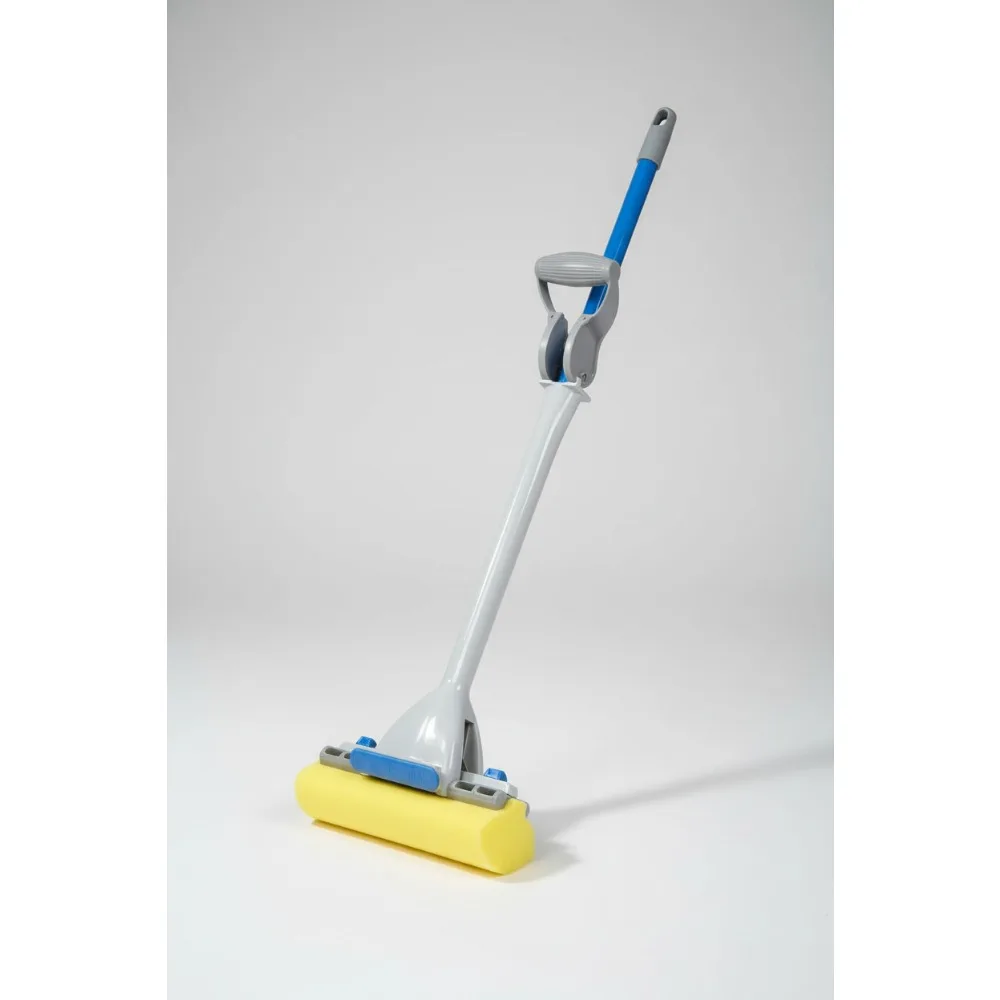 

Automatic 9-Inch Roller Mop with Squeeze Feature for Home Kitchen Bathroom Tile Hardwood Floors Cleaning