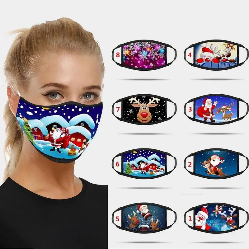 Christmas Breathable Face Mask Universal Daily Life Cotton Mask For Men And Women Disposable Medical Grade Mask Health Care Indu