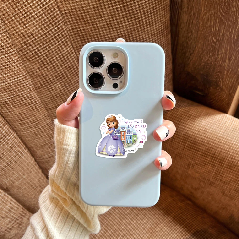 50PCS Disney Cartoon Sofia Cute Princess PVC Sticker DIY Phone Water Bottle Luggage Girls Decal Skateboard Graffiti Classic Toys