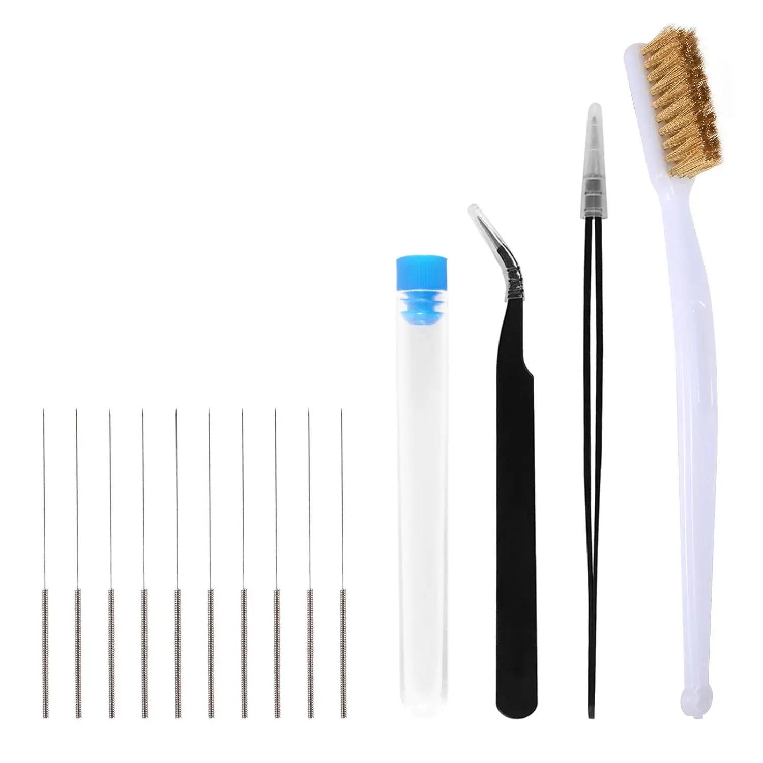 3D-Drucker Düsenreinigungsset 10 Stück 0,4mm Nadeln Reiniger 2 Stück Pinzetten, Edelstahl Düsenreinigungswerkzeug-Set – Detail 11