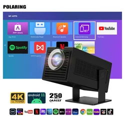 Polaring-Allwinner H713ミニプロジェクター,Android, 5g,wifi,bt,250ansi,cinema,home,keystone,hdmi,1080p,4k