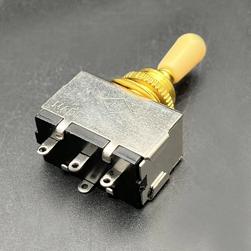 4Pcs 3-Way Pickup Sealed Selecting Toggle Switch for Electric Guitar Gold with Black/Cream/White Tip image 4