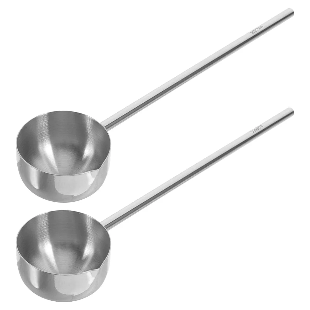 

2PCS StainlessSteelMiniOilLadleLongHandlePotSauceGravySoupWaterScoop304CookingKitchenToolDurableEasyPouringPortableSafe