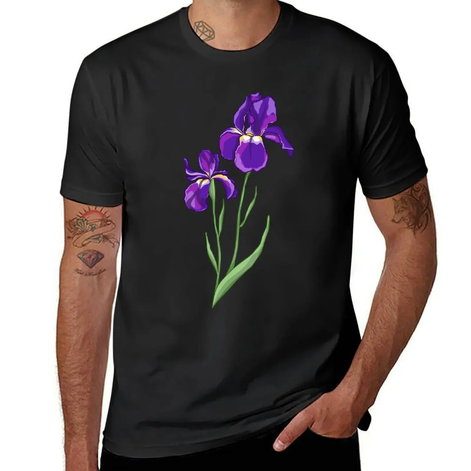 

Purple Iris T-Shirt clothes hippie clothes shirts graphic tee plain white t shirts men