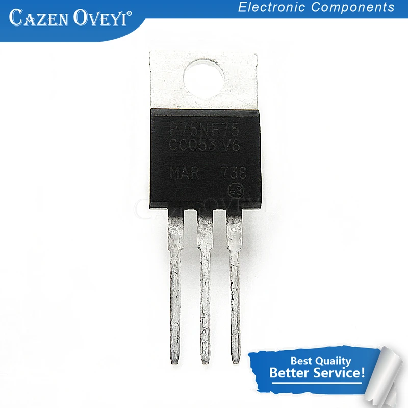 

Чипсет IC 10 шт./лот STP75NF75 TO-220 P75NF75 TO220 транзистор в наличии