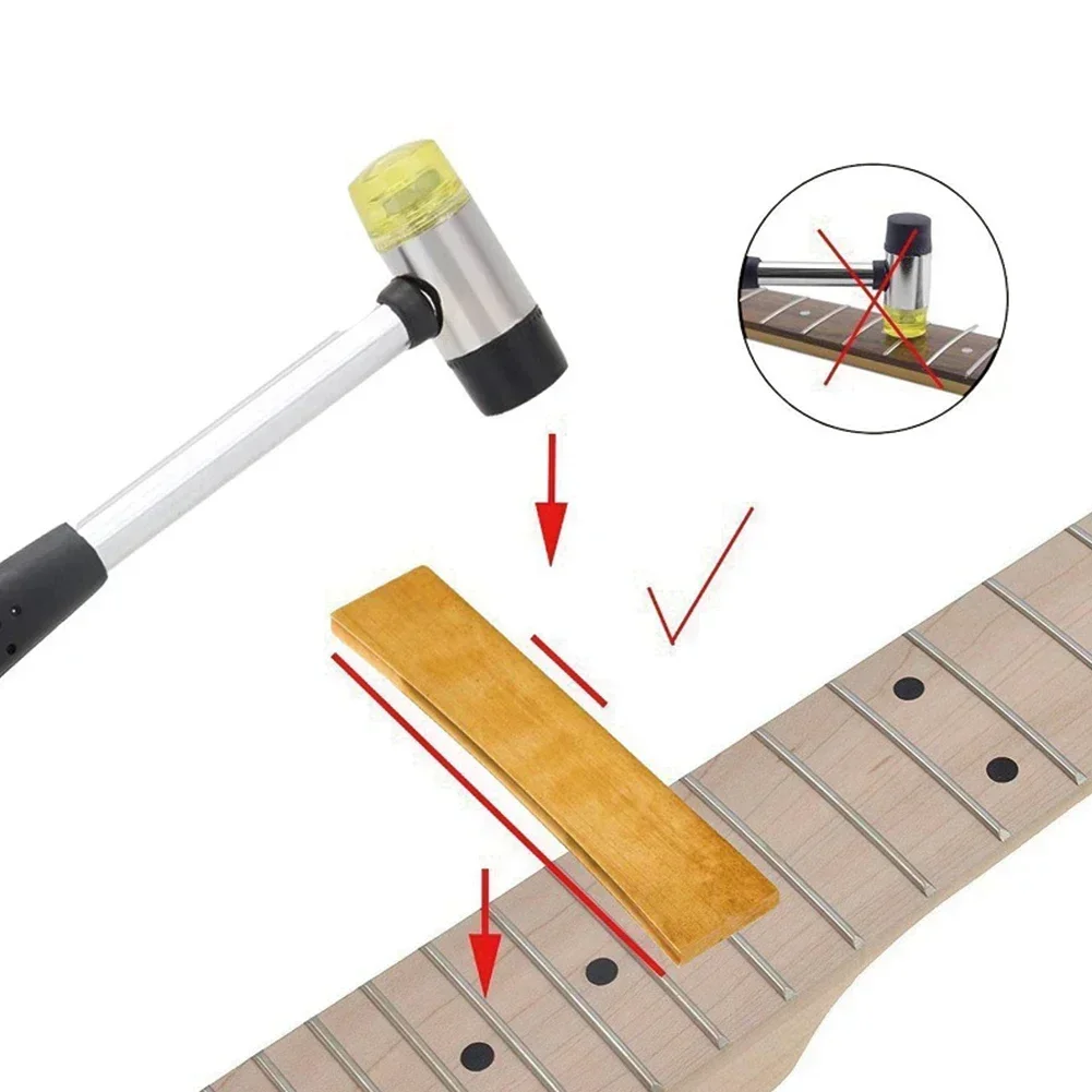 Diapasón de latón de radio de guitarra, diapasón de 9 tamaños, inserto de Caul de prensa de traste, herramientas de bricolaje, guitarras duraderas
