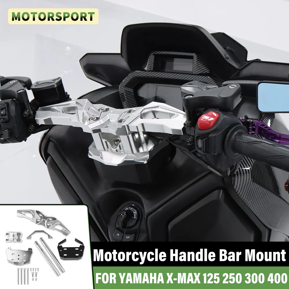 Motorcycle Handlebar Mount For YAMAHA XMAX300 X-MAX300 XMAX125 XMAX250 XMAX400 Detachable Handle Bar Clip Ons Support  Aluminum