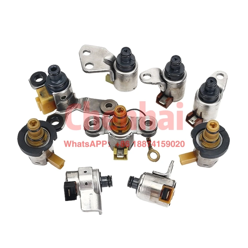 

Original Set of 9 Aluminum JF506E Transmission Solenoid Set Fit for Ford Mazda 2.5L