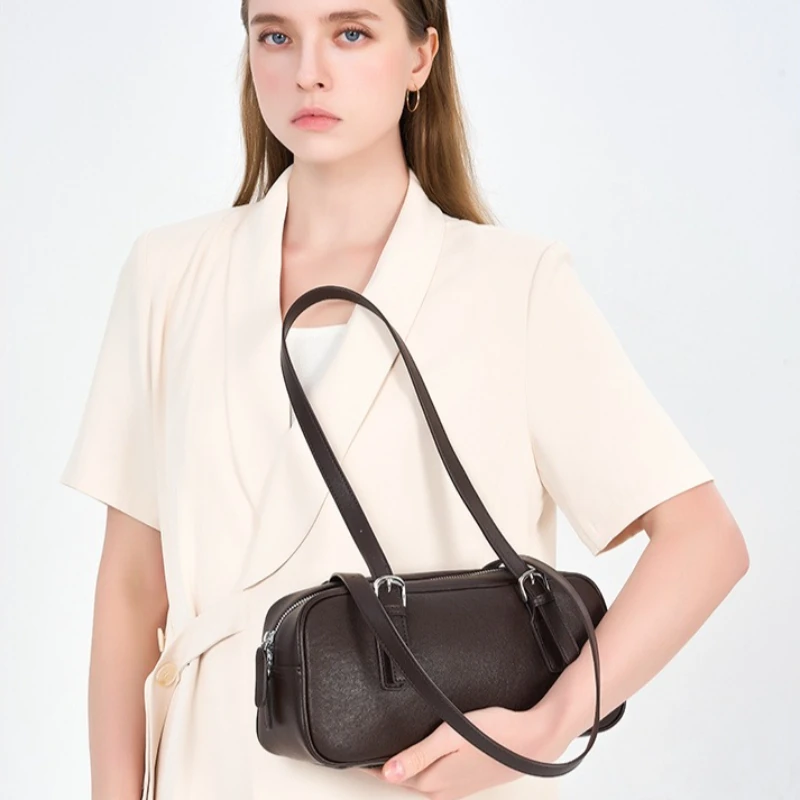

2025 New Women's Vintage-Style Leather Underarm Shoulder Bag - Trendy Rectangle Handbag for Urban Girls,Spacious Design