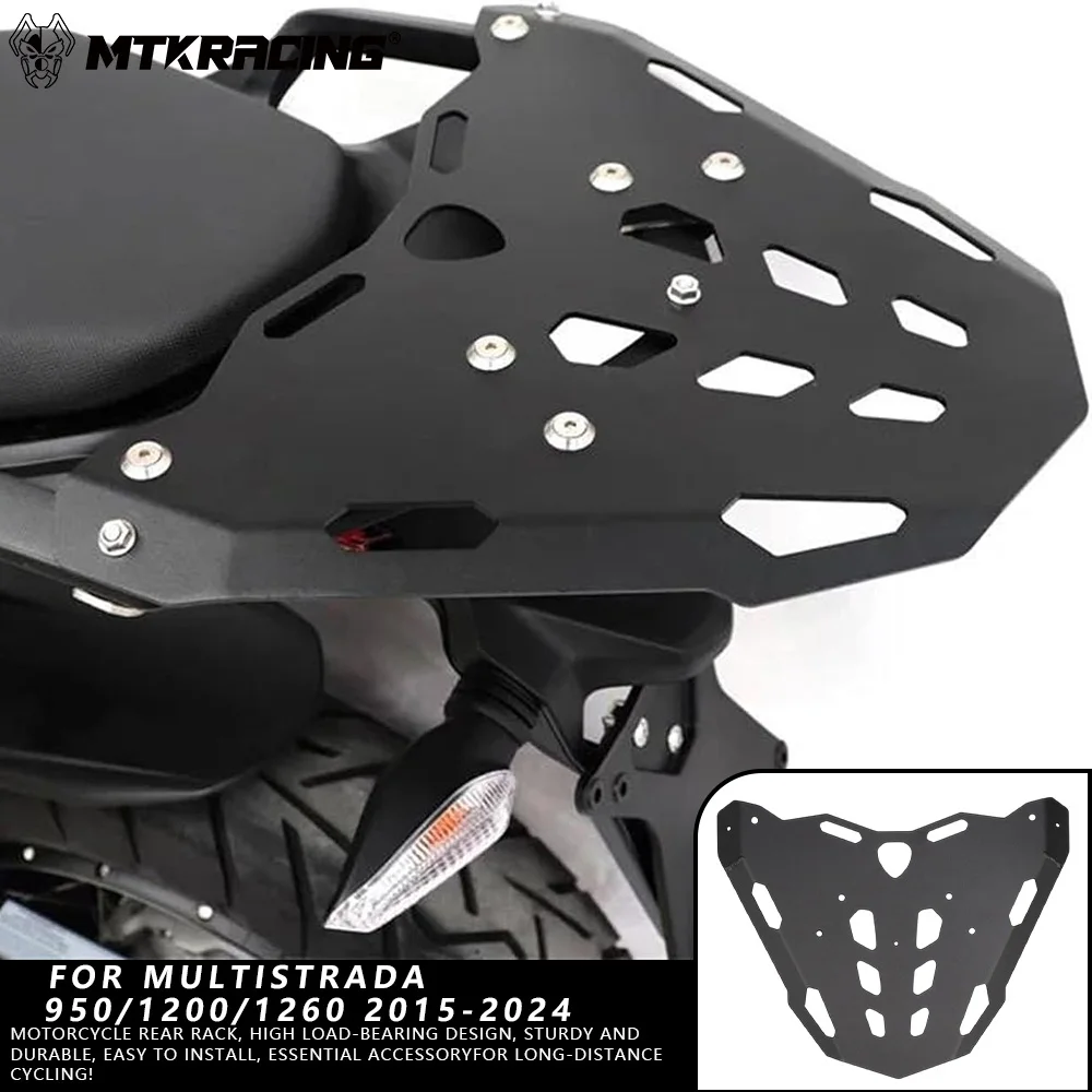

MTKRACING For Ducati Multistrada 950/1200/1260 2015-2024 Rear Luggage Rack Tailbox Fixer Holder Cargo Bracket Kit