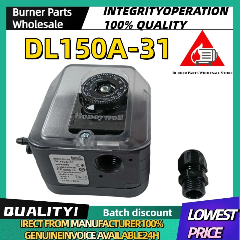【USA】New Original Air Pressure Switch DL150A-31 84444880 Industrial Gas Burner Combustion Replacement Spare Parts