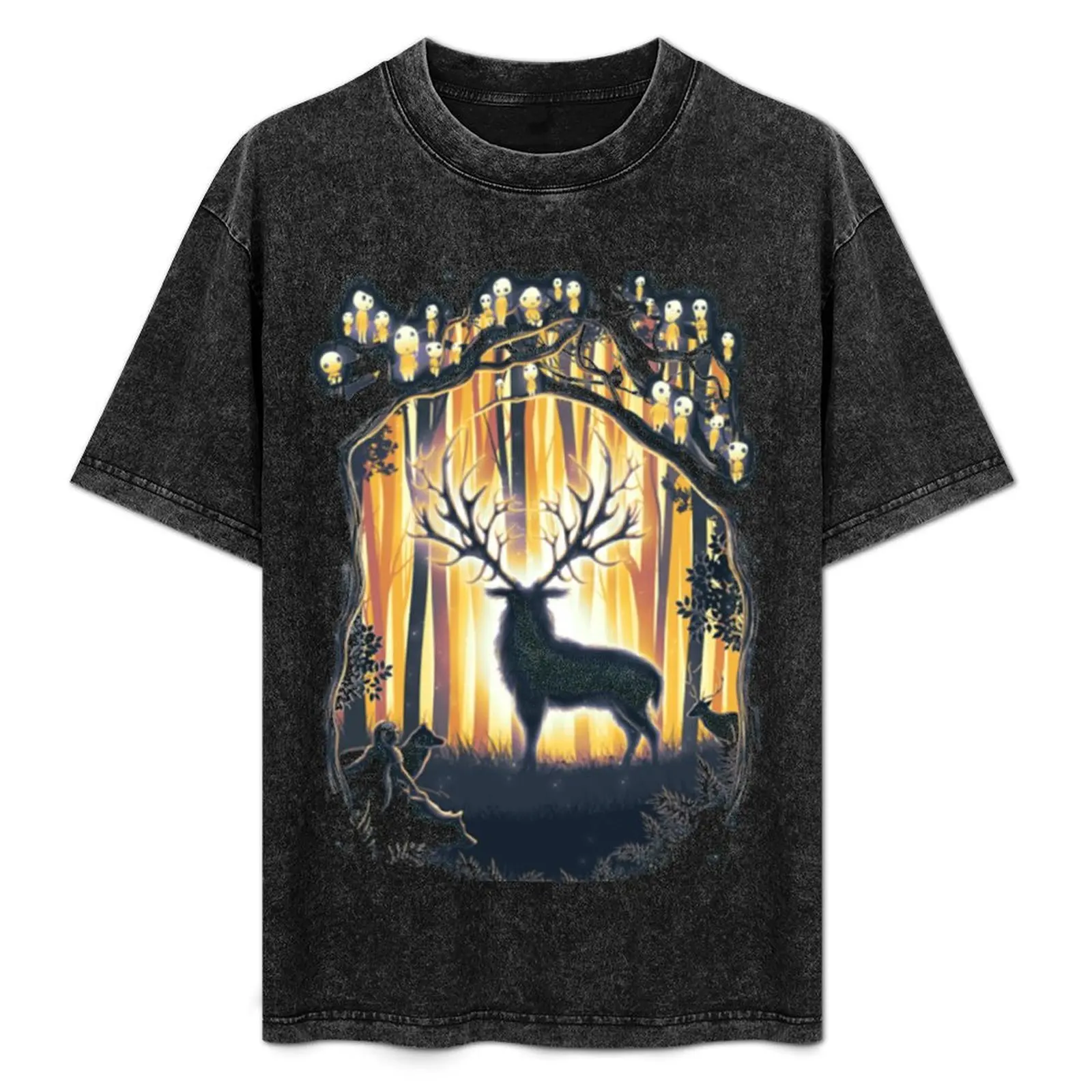 Deer God T-Shirt essential t shirt custom shirt graphics Aesthetic clothing men tshirt