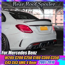 Car Rear Trunk Spoiler For Mercedes Benz C Class W205 C180 C200 C250 C300 C350 C43 C63 AMG 4 Doors 2014-2021 Roof Lip Tail Wing