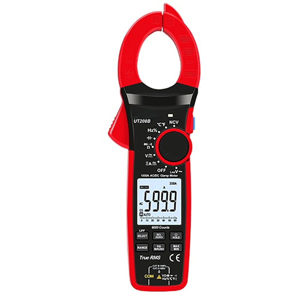 UNI-T Digital Clamp Meter True RMS AC DC Current UT206B UT207B UT208B Backlight Flashlight Multimetro LPF ACV Tester