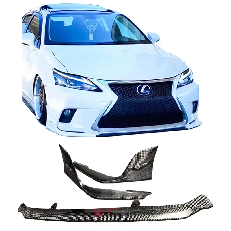 Black Lower Lip Front Bumper Protect Front Skirt Spoiler For TRD Lexus CT200 Wrap Angle Body Kit