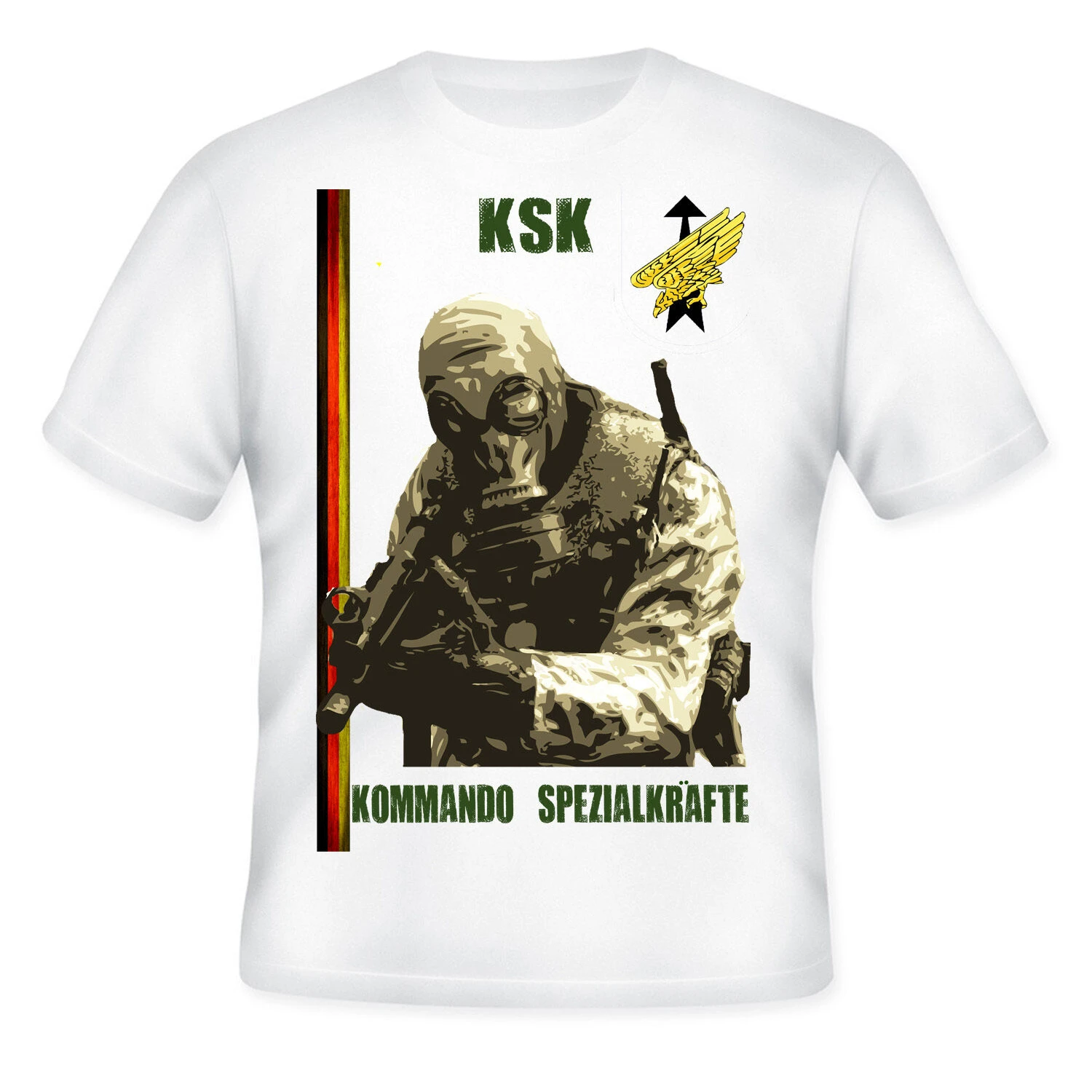 German KSK Special Forces Command Bundeswehr T Shirt New 100% Cotton Short Sleeve O-Neck T-shirt Casual Mens Top