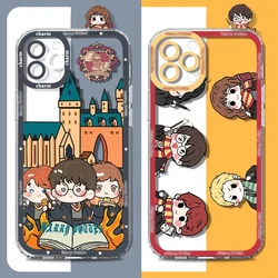 Cute Magic Potters Wand Harries Case For Samsung Galaxy S24 S23 S22 Ultra S21 S20 FE Note 20 10 Plus A15 A25 A35 A55 Soft Cover