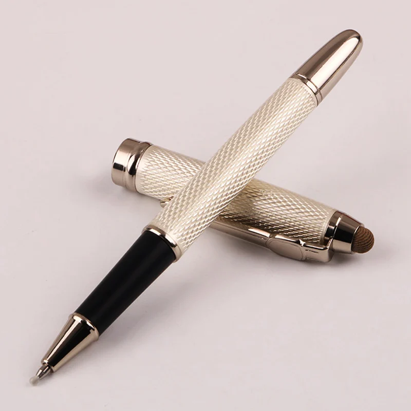

Luxury Metal Signature Multifunctional Touch Pen Gold Silver Signature Ball Point Pens Writing Stationery Business Office Gifts