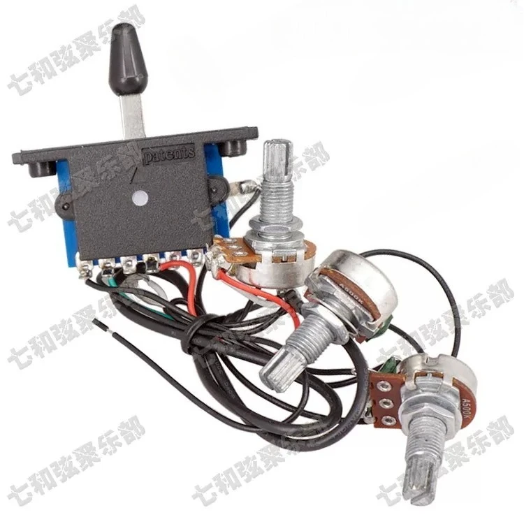 Electric Guitar Wiring Harness Prewired Kit 5 Way Switch 1 Volume 2 Tone for ST SQ Strat Style Guitar SSS SSH