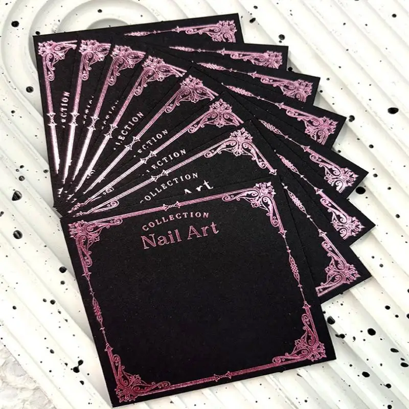 1Pack Press On Nail Bottom Cardboard Cards Packaging Bag Square Nail Art Display Photo Props Card False Nail Tips Manicure Tools
