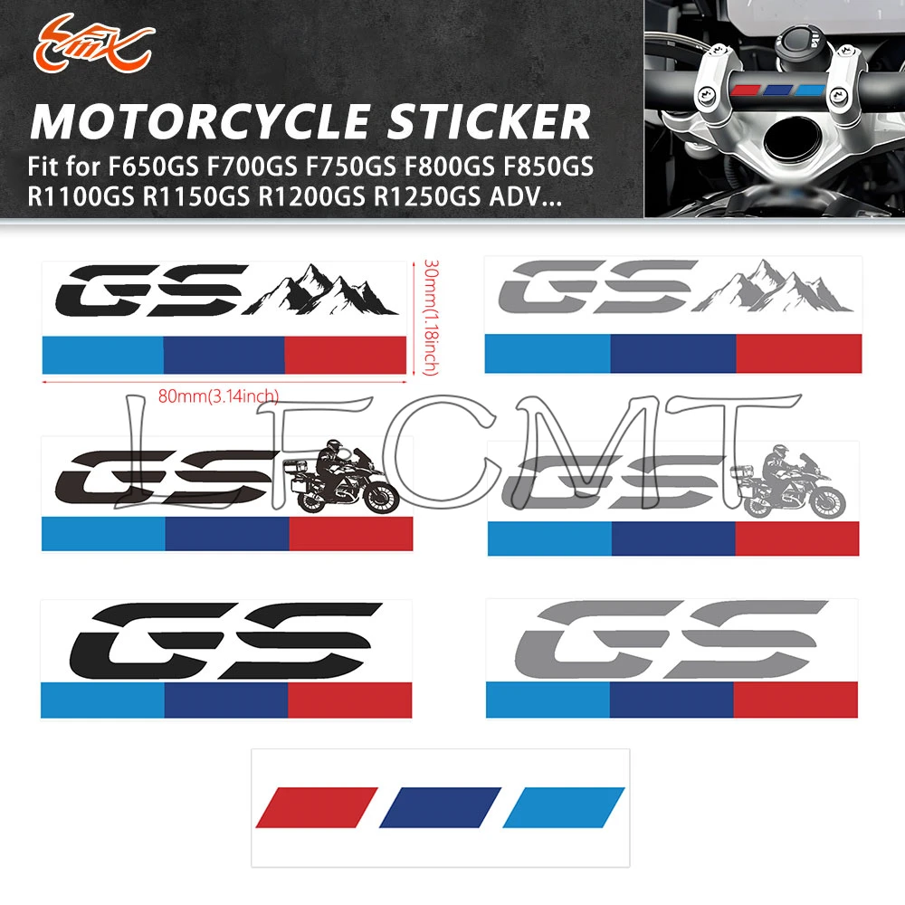 

1 PC Motorcycle DIY Sticker Handlebar Decor Decals Fit for R1300GS R1150GS R1200GS R1250GS F800/850/650/700/750GS ADV G310GS