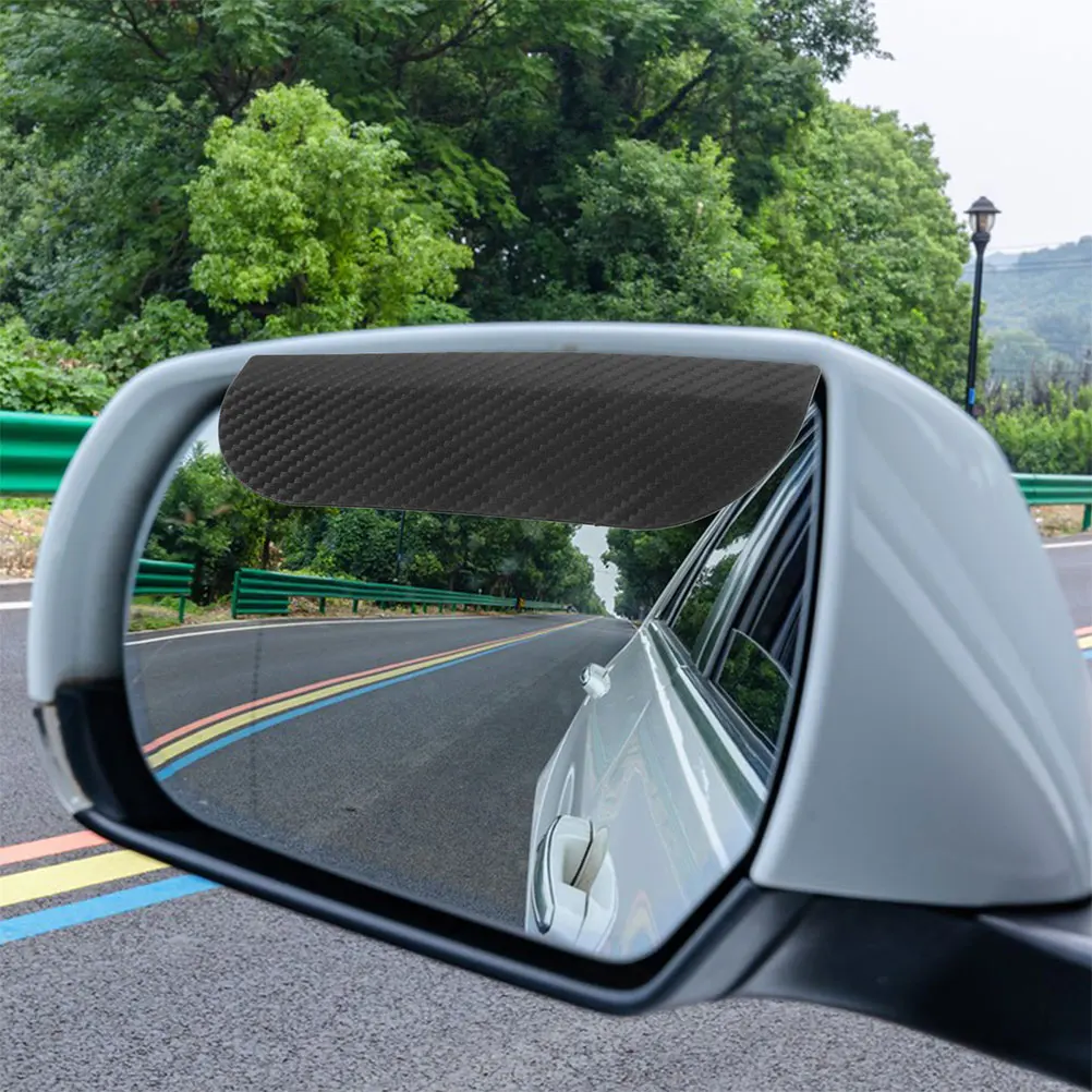

4PCS Rear Rain Eyebrow Carbon Fiber Side Mirror Guard Dust Proof Car Truck Car Side Mirror Rain Guard Van SUV